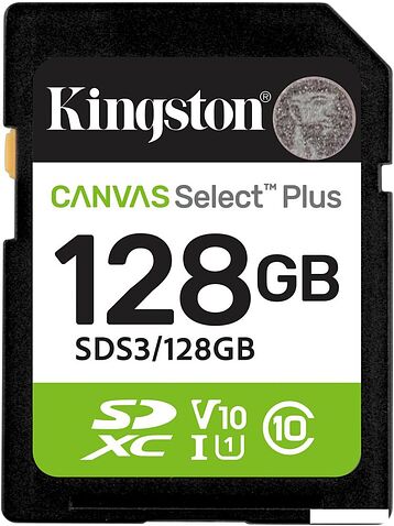 Карта памяти Kingston Canvas Select Plus SDXC 128GB SDS3/128GB