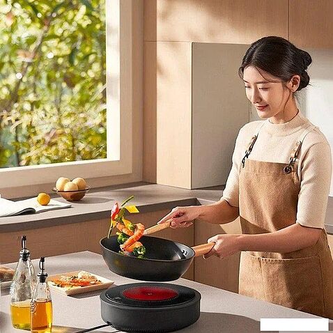Настольная плита Xiaomi Mijia Electric Ceramic Stove S1 MDTL001CM (с переходником на евровилку)