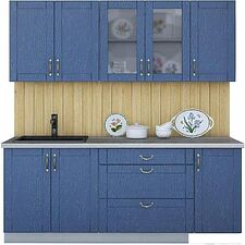 Кухня Интерлиния Мила Крафт 2.0Б (дуб лазурный)