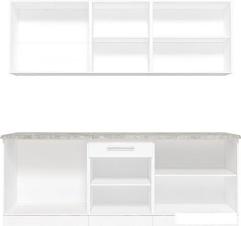 Готовая кухня Кастанье Марта 2.2 (ваниль/трюфель коричневый)