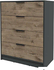 Комод Интерлиния Концепт КТ-К80 (дуб веллингтон/антрацит)