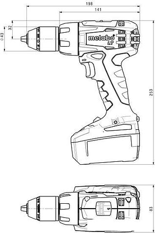 Дрель-шуруповерт Metabo BS 18 LT Set