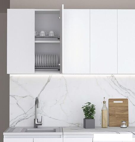 Шкаф навесной Артём-Мебель Мэри 600мм СН-114.199 (белый)