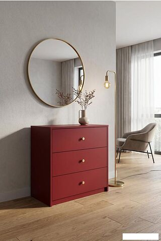 Комод Black Red White Parma KOM3S (марсала)