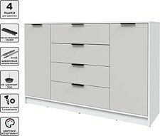 Тумба Интерлиния Концепт КТ-Т160 (персидский жемчуг/белый платинум)