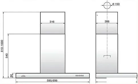 Кухонная вытяжка Elikor Фарм 90Н-650-Е3Д (нержавеющая сталь)