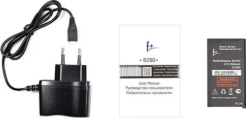 Мобильный телефон F+ B280 (серебристый)