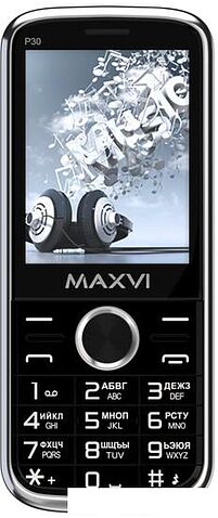 Кнопочный телефон Maxvi P30 (черный)