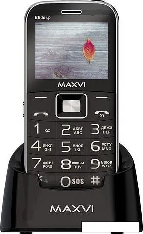 Кнопочный телефон Maxvi B6ds up (черный)