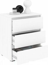 Комод Кортекс-мебель Бари 60 3ш (белый/белый/белый)