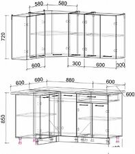 Готовая кухня Интерлиния Мила Лайт 1.2x1.5 (бетон-антрацит/травертин) Готовая кухня Интерлиния Мила Лайт 1.2x1.5 (бетон-антрацит/травертин)