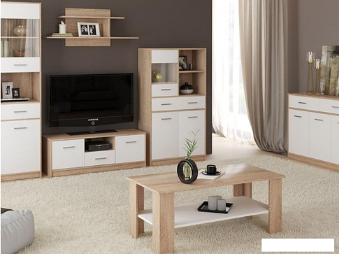 Тумба Империал Стелс 2д1ящ (дуб сонома-белый)