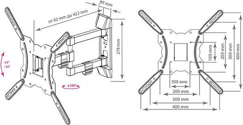Кронштейн Kromax GALACTIC-40 (черный)