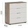 Комод Империал Джулия 4ящ (дуб крафт серый-белый глянец)