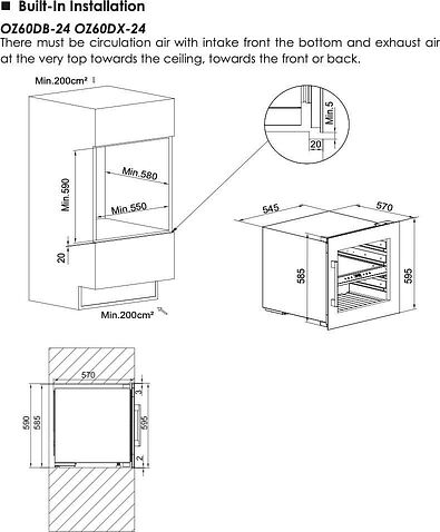 Винный шкаф Temptech OZ60DB-24