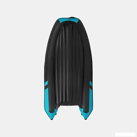 Моторно-гребная лодка Gladiator E350PRO (черный/бирюзовый)
