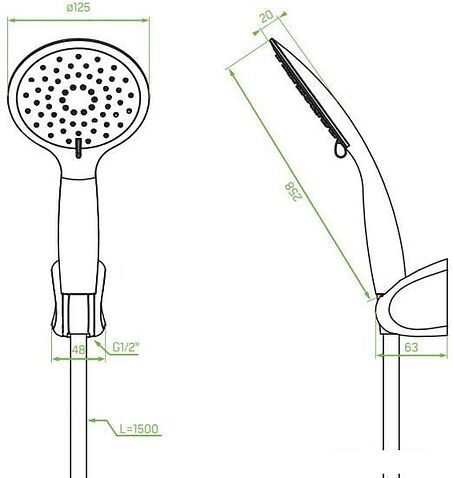 Душевой гарнитур Laveo Fino NLF 00AD