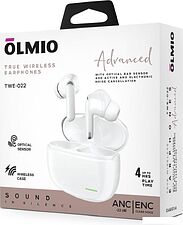 Наушники Olmio TWE-022 (белый)