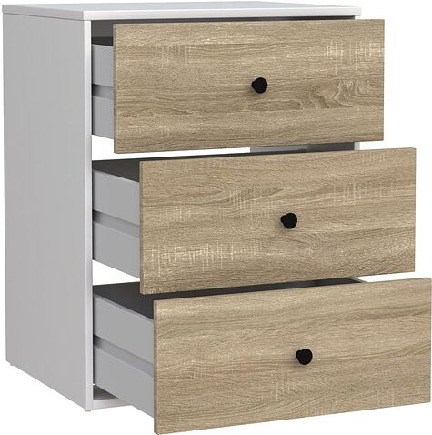 Тумба Mio Tesoro Мини 3 ящика 2.07.03.060.11 (белый/сонома)