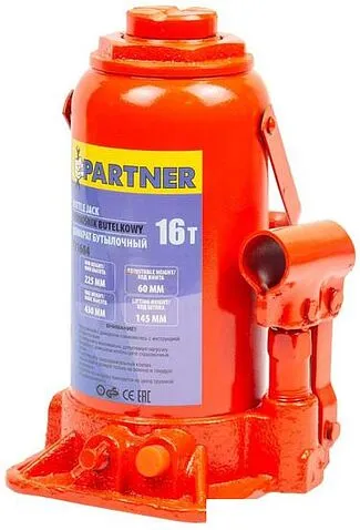 Бутылочный домкрат Partner PA-T91604 (16т)