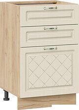 Шкаф напольный Трия Бьянка 1Н5Я3 (дуб крафт золотой/дуб ваниль)