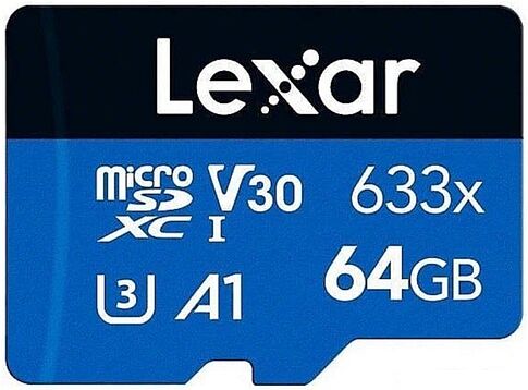 Карта памяти Lexar 633x microSDXC LMS0633064G-BNNNG 64GB