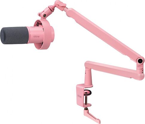 Проводной микрофон FIFINE T688 (розовый)