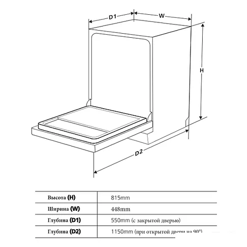 Встраиваемая посудомоечная машина Akpo ZMA45 Series 4