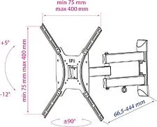 Кронштейн Kromax OPTIMA-404 (черный)
