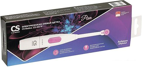 Электрическая зубная щетка CS Medica CS-466-W (белый/розовый)