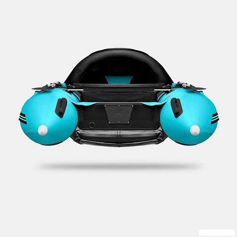 Моторно-гребная лодка Gladiator E330PRO (черный/бирюзовый)
