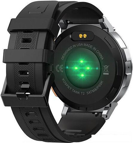 Умные часы Kospet Tank T2 (серебристый, с силиконовым ремешком)