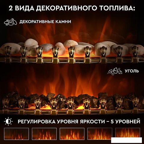 Электрокамин Planta PFP-FS400 (золотистый)