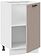 Шкаф напольный Трия Лорас 1Н5 (белый/холст латте)