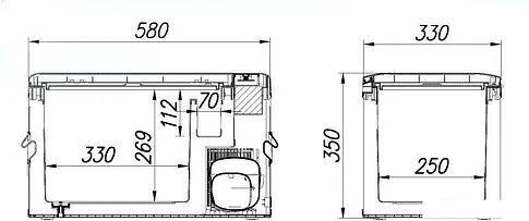 Компрессорный автохолодильник Alpicool MK25 (без адаптера 220В)