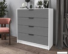 Комод Интерлиния Концепт КТ-К100 Глосс (белый платинум/дуб серый)