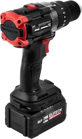 Ударная дрель-шуруповерт ELITECH CD 20BL2 E2201.042.02 (с 2-мя АКБ, кейс)