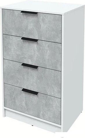 Комод Интерлиния Концепт КТ-К60 (бетон/белый платинум)