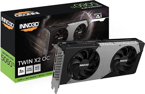 Видеокарта Inno3D GeForce RTX 5060 Ti 8GB Twin X2 OC N506T2-08D7X-193075N