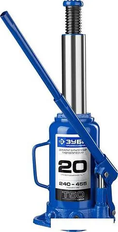 Бутылочный домкрат Зубр Профи 43060-20 20т