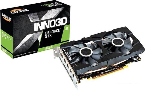Видеокарта Inno3D GeForce GTX 1660 Ti Twin X2 6GB GDDR6 N166T2-06D6-1710VA15