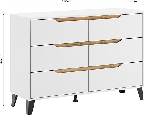 Комод ЭлиГард Eyva 6S (белый)