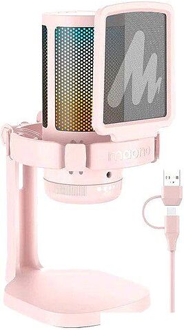 Проводной микрофон Maono DGM20 (розовый)