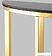 Консольный стол Stool Group Альба 115x30 ECST-095-SR-TG (стекло черное/сталь золото)