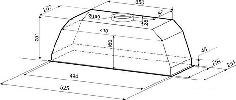 Кухонная вытяжка Krona Asta 600 PB (белый)