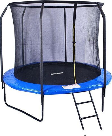 Батут Sundays JumpX 8FT (синий, с сеткой, с лестницей)