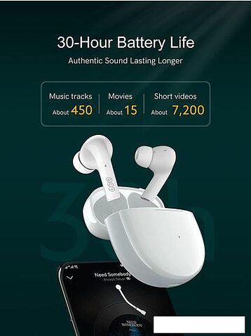 Наушники QCY T18 (белый)