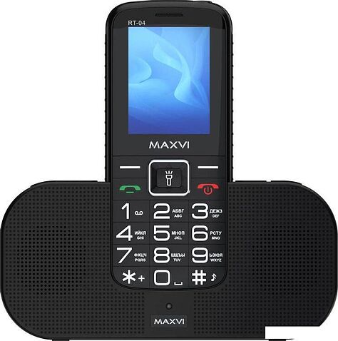 Кнопочный телефон Maxvi RT-04 (черный)