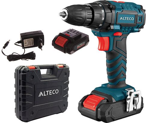 Дрель-шуруповерт Alteco CD 1610 Li X2 33504 (с 2-мя АКБ, кейс) Дрель-шуруповерт Alteco CD 1610 Li X2 33504 (с 2-мя АКБ, кейс)
