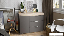 Комод Трия Тип 1 (дуб сонома/графит серый)